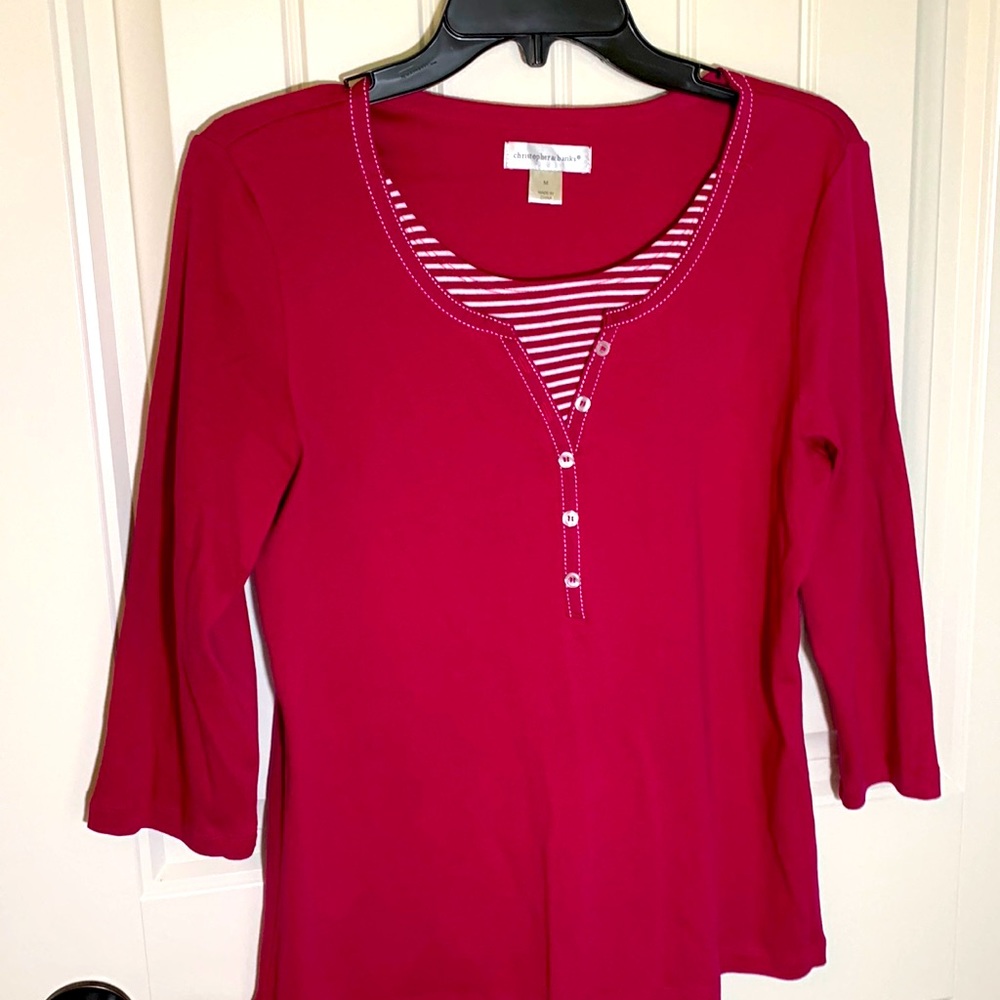 Christopher & Banks 3/4 length sleeve T-shirt